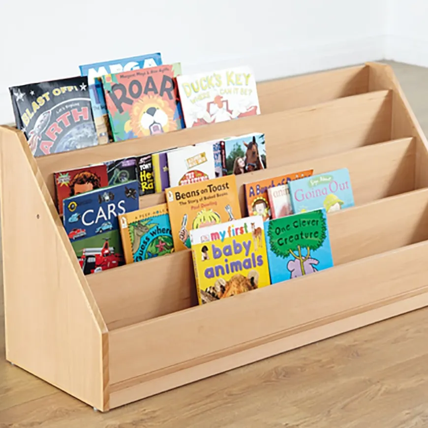 Classic Beech Four Level Bookcase Unit H580 x W400 x L1200mm