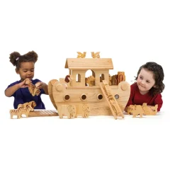 Classic Wooden Noah's Ark Small World Set 24pcs