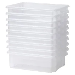 Clear Shallow Tubs 9pk