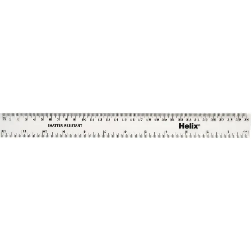 Clear Shatter Resistant 30cm Rulers 100pk