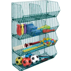 Coated Wire Storage Baskets 4pk