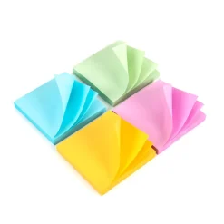 Coloured 360 Adhesive Notes W76 x L76mm 12pk