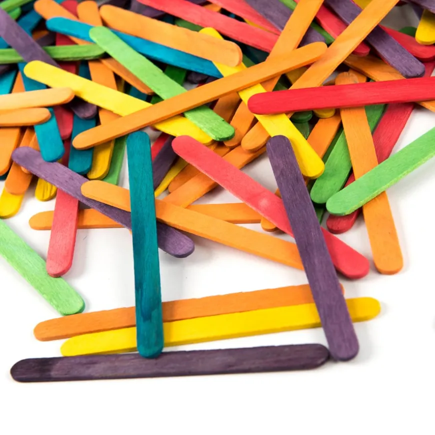 Coloured Craft Lolly Sticks