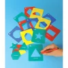 Coloured Plastic Geometric Stencils 12pcs