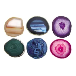 Colourful Natural Material Agate Rock Set 6pcs
