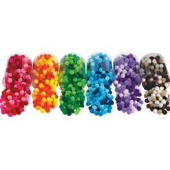 Colour Shades Pom Poms Assortment Pack 1500pk