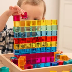 Construction Set Acrylic Gems and Mirror Tray 101pcs