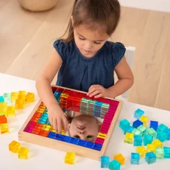 Construction Set Acrylic Gems and Mirror Tray 101pcs