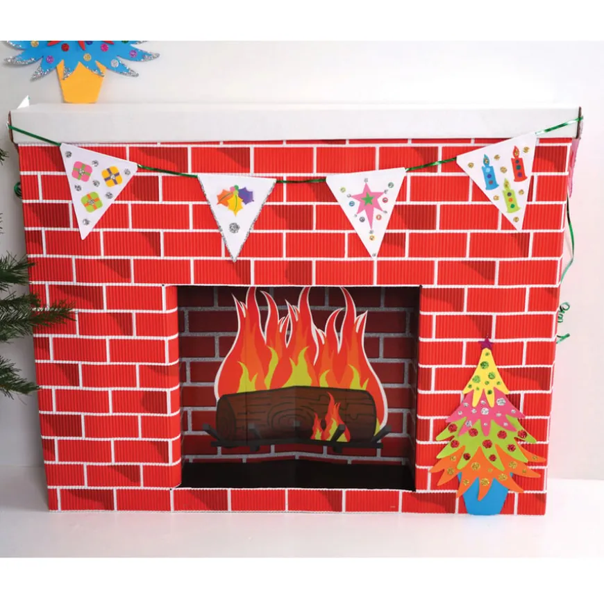 Corobuff® Corrugated Card Fireplace