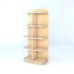 D-End Cap Library Bookcase In Maple