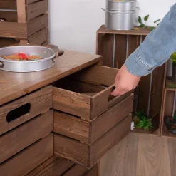 Double Sided 6 Crate Mobile Unit