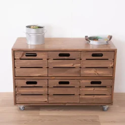 Double Sided 6 Crate Mobile Unit