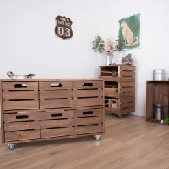 Double Sided 6 Crate Mobile Unit