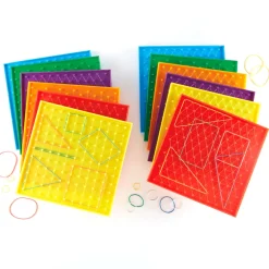Double-sided Isometric Coloured Pinboards 12pk