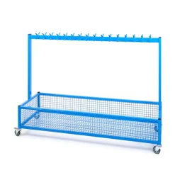Double Sided Metal Cloakroom Trolley H119 x W161 x D53cm