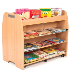 Double Sided Mobile Bookcase Storage Unit H700mm