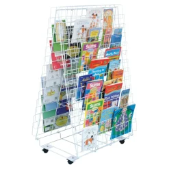 Double Sided Mobile Book Rack H1300 x W795 x D570mm