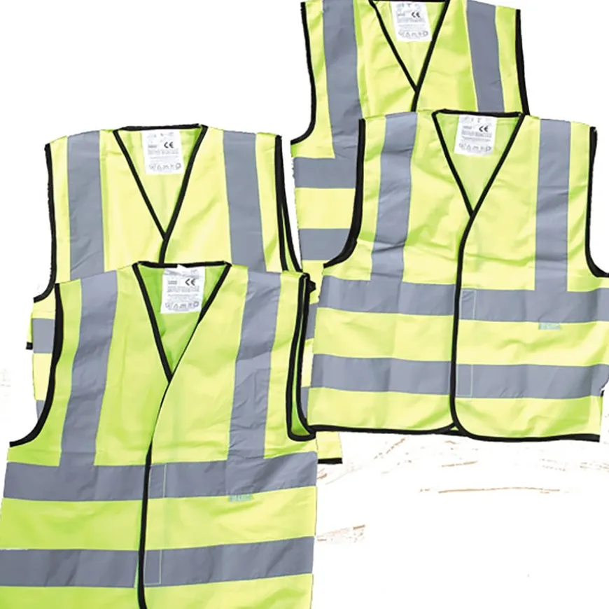 Dressing Up Construction High Vis Safety Vests 4pk