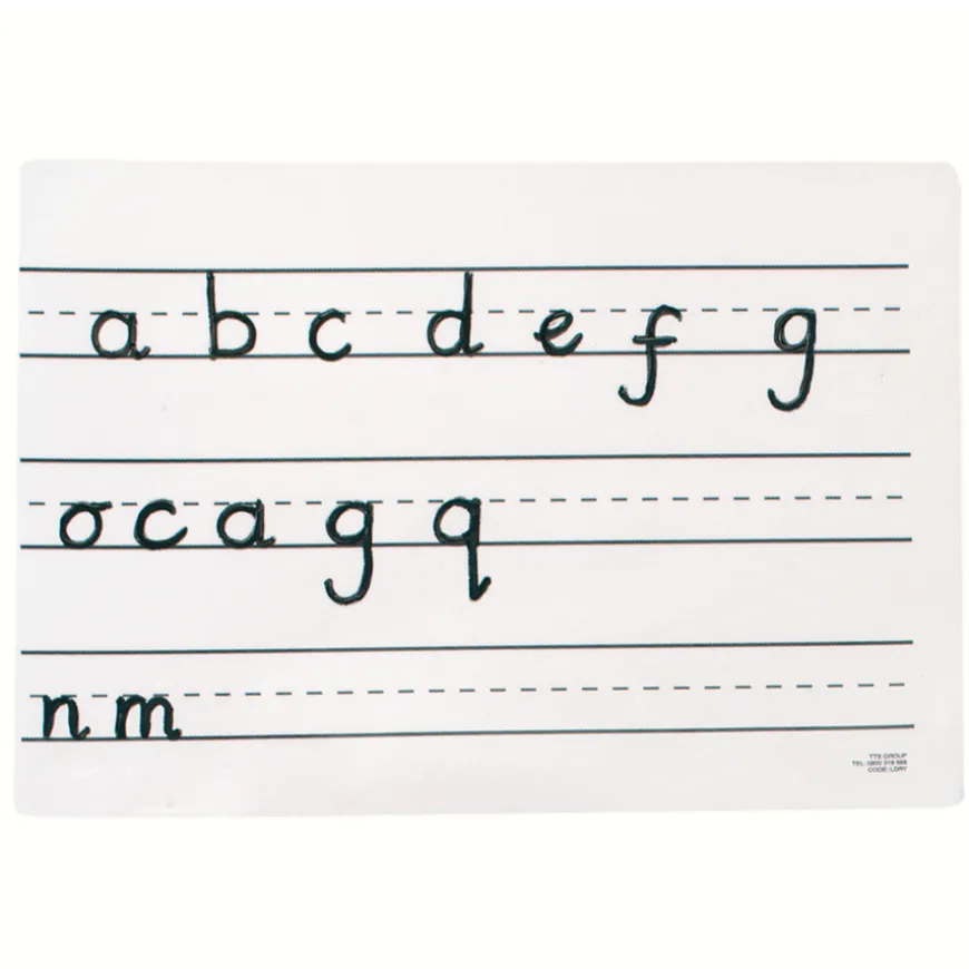 Dry Wipe Boards With Handwriting Guidelines A4 6pk