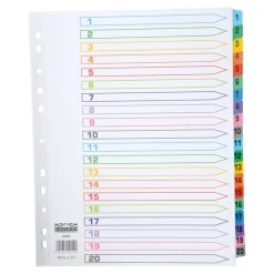 EASTLIGHT Extra Wide A4 Numerical Index Dividers