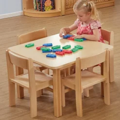 Essentials Beech Square Table