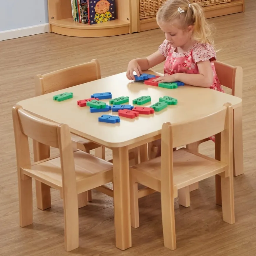 Essentials Beech Square Table