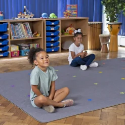 Essentials Rainbow Stars Grey Carpet 3 x 2m