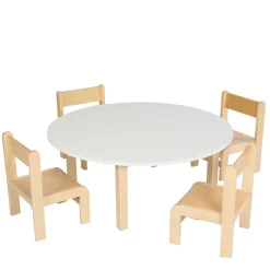 Essentials White Circular Table