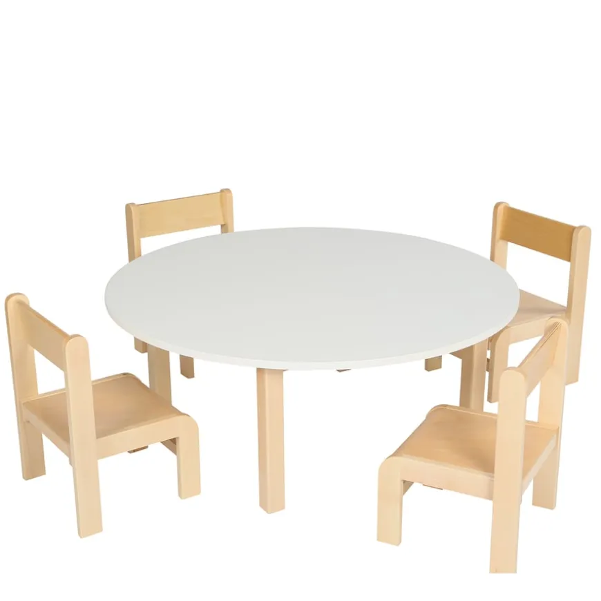 Essentials White Circular Table