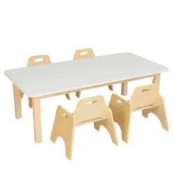 Essentials White Rectangular Table