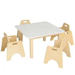 Essentials White Square Table