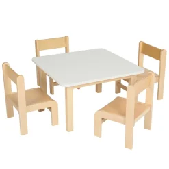 Essentials White Square Table