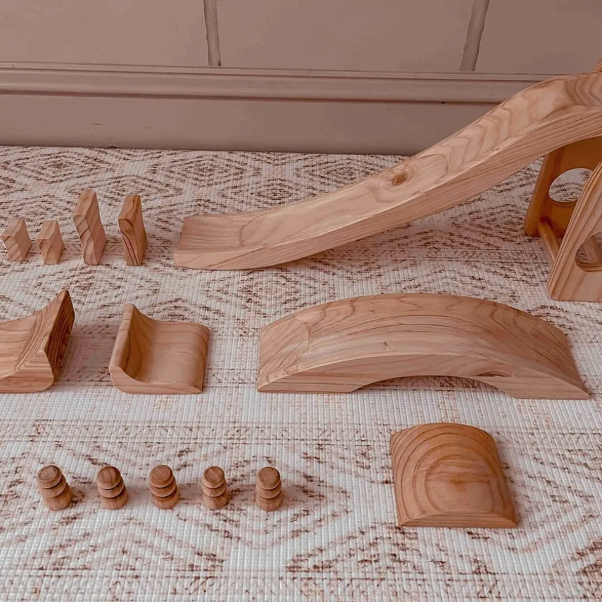 Explore Nook Construction Large Wooden Ball Run