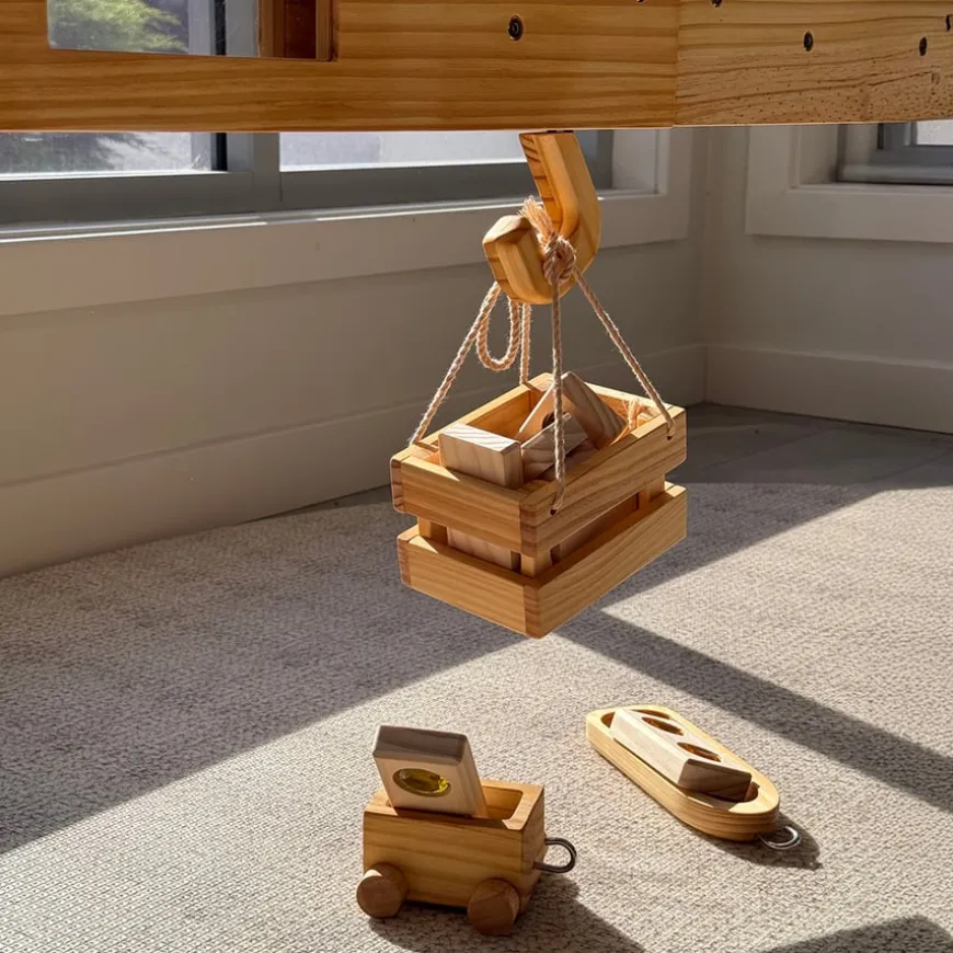 Explore Nook Construction Wooden Giant Cable Machine