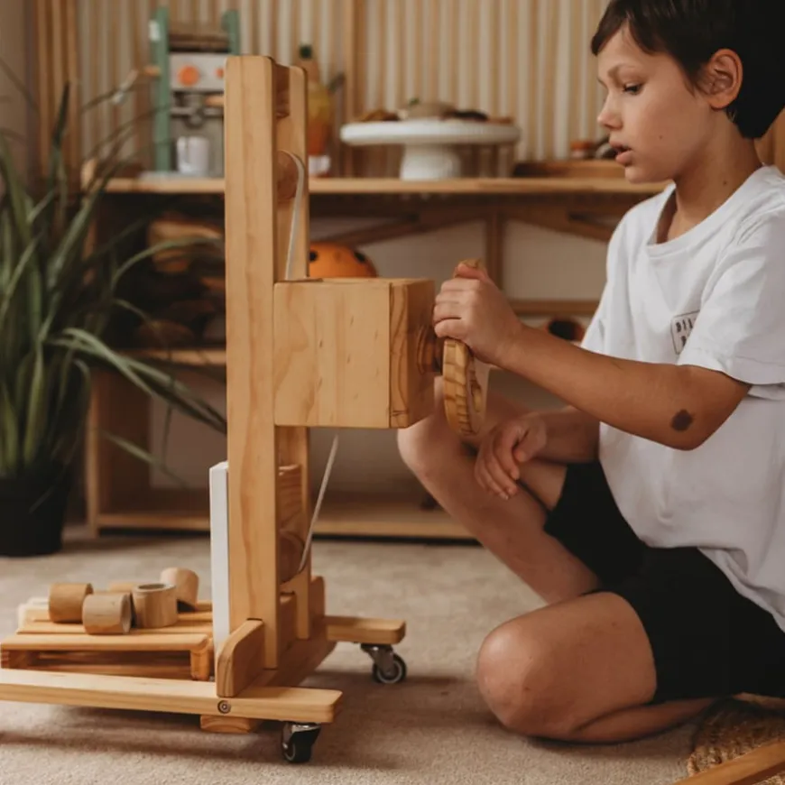 Explore Nook Construction Wooden Forklift & Pallets