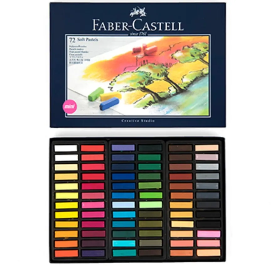 Faber Castell Half Length Soft Pastels Assorted 72pk