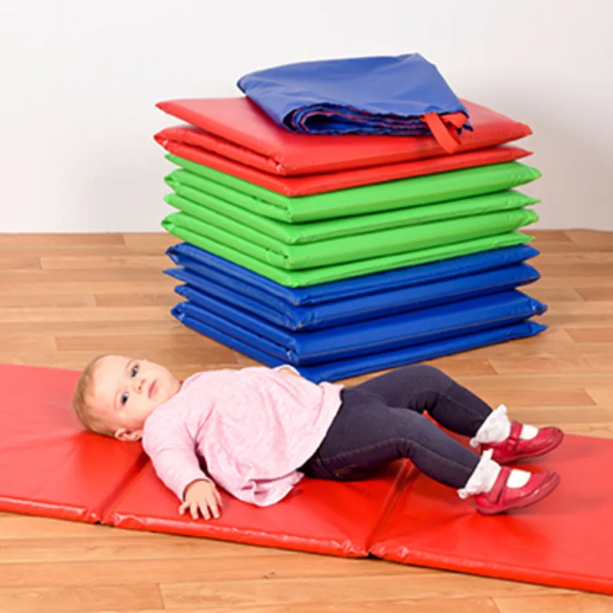 Folding Stitched Sleep Mats with Storage Bag 6pk