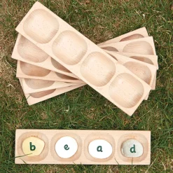 Four Pebble Word Building Tray Set 6pk