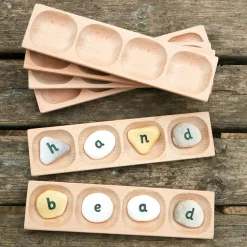 Four Pebble Word Building Tray Set 6pk