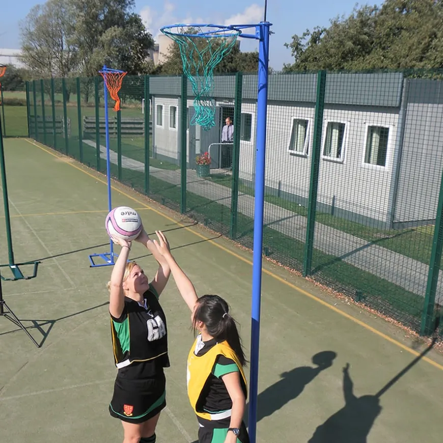 Freestanding Wheelaway Netball Posts 10mm Ring
