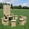 Freestanding Wood Story Circle 8x Stools and Chair