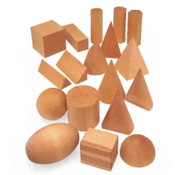Geometric Solid Wooden Shapes 12pk