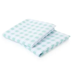 Gingham Tablecloth Duck Egg 2pk 1.4 x1.7m
