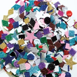 Glitter Paper Mixed Shapes Assorted 2000pk