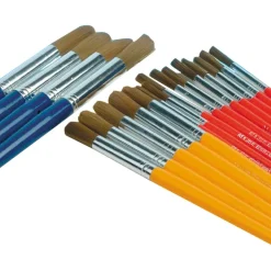 Golden Nylon Round Paint Brushes Assorted 30pk