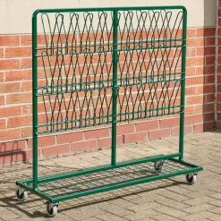 Green Double Sided Metal Wellie Rack Stand