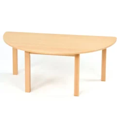 Half Circular Solid Beech Table L120cm