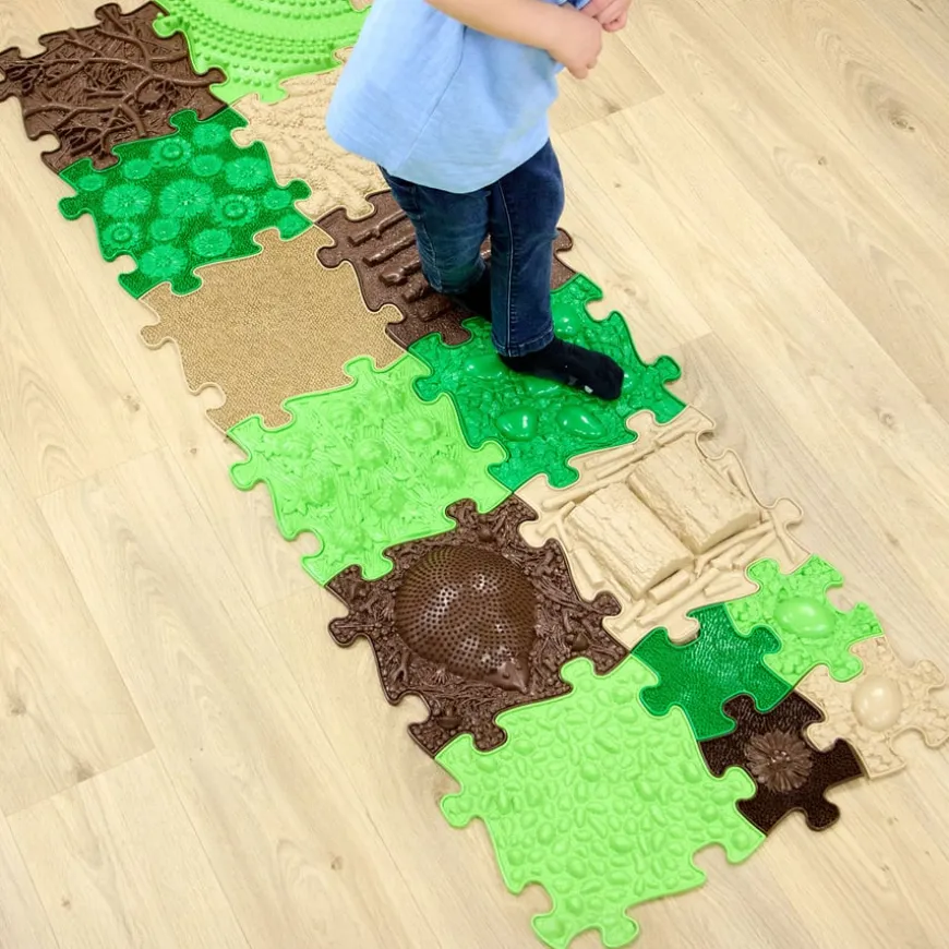 Happy Feet Forest Path Sensory Play Mats 15pk
