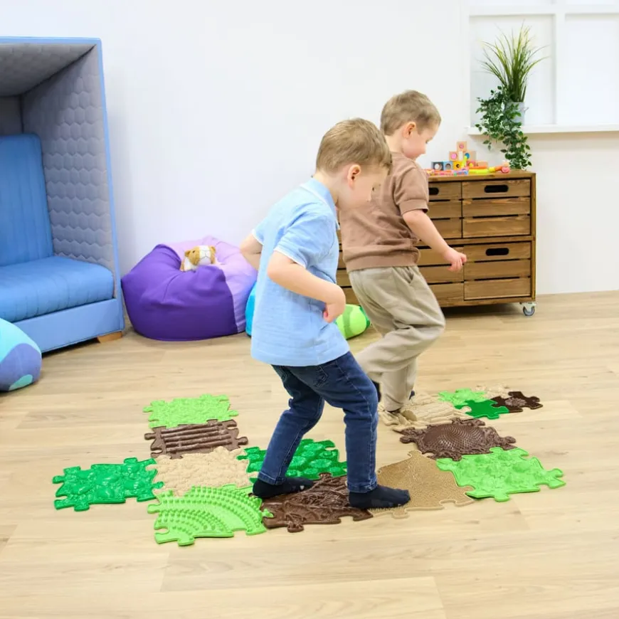 Happy Feet Forest Path Sensory Play Mats 15pk