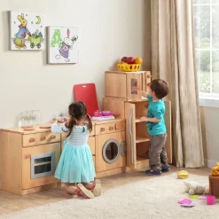 Hardwood Role Play Kitchen Units